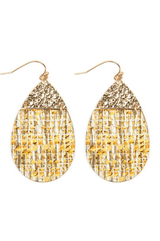 Mustard Tweed Earrings