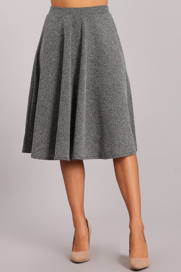Black/White Pleated Skirt