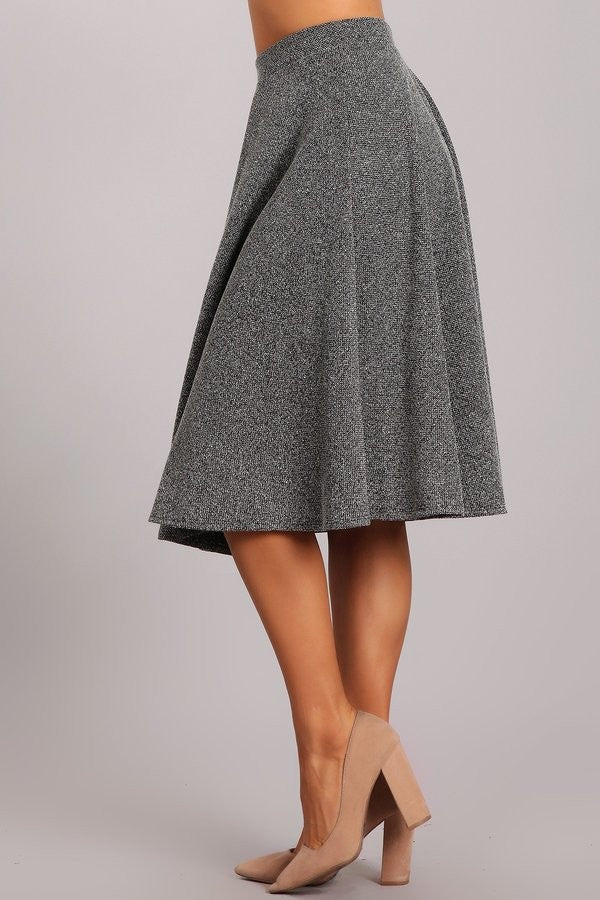 Black/White Pleated Skirt