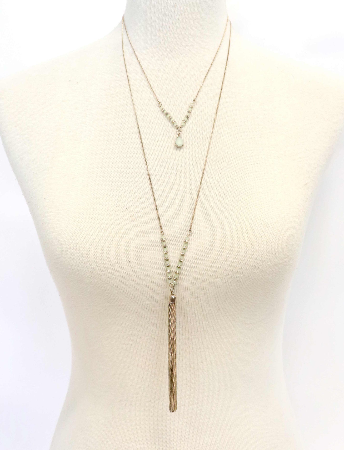 DoubleLayerBeadedNecklace