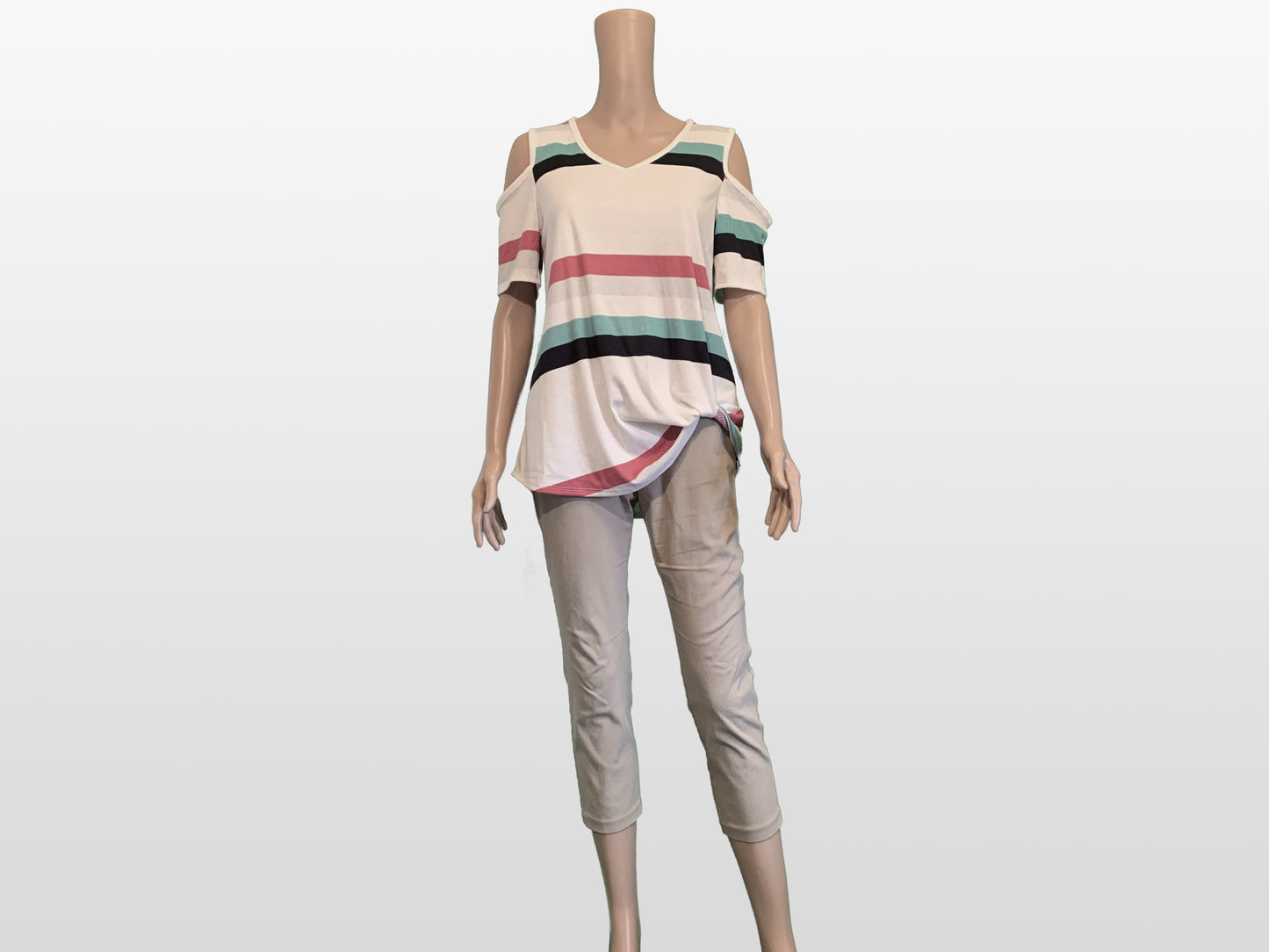 Fuchsia Green Side Tie Top