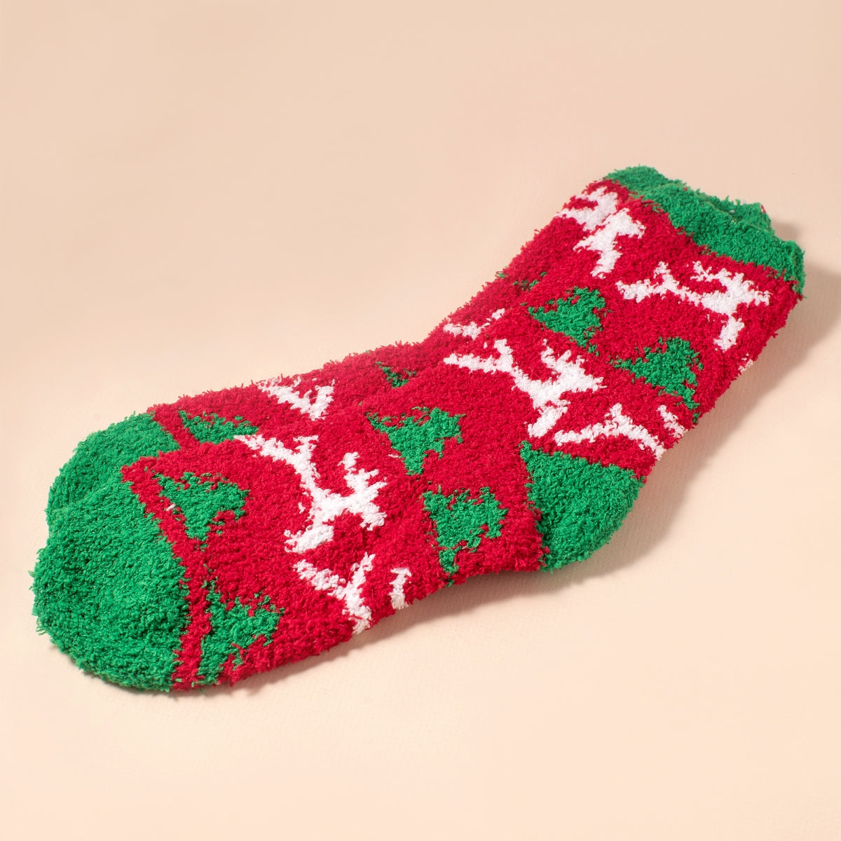 Christmas Print Sleep Socks Reindeer