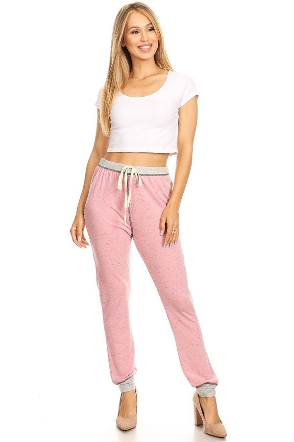 Dusty Pink Knit Joggers