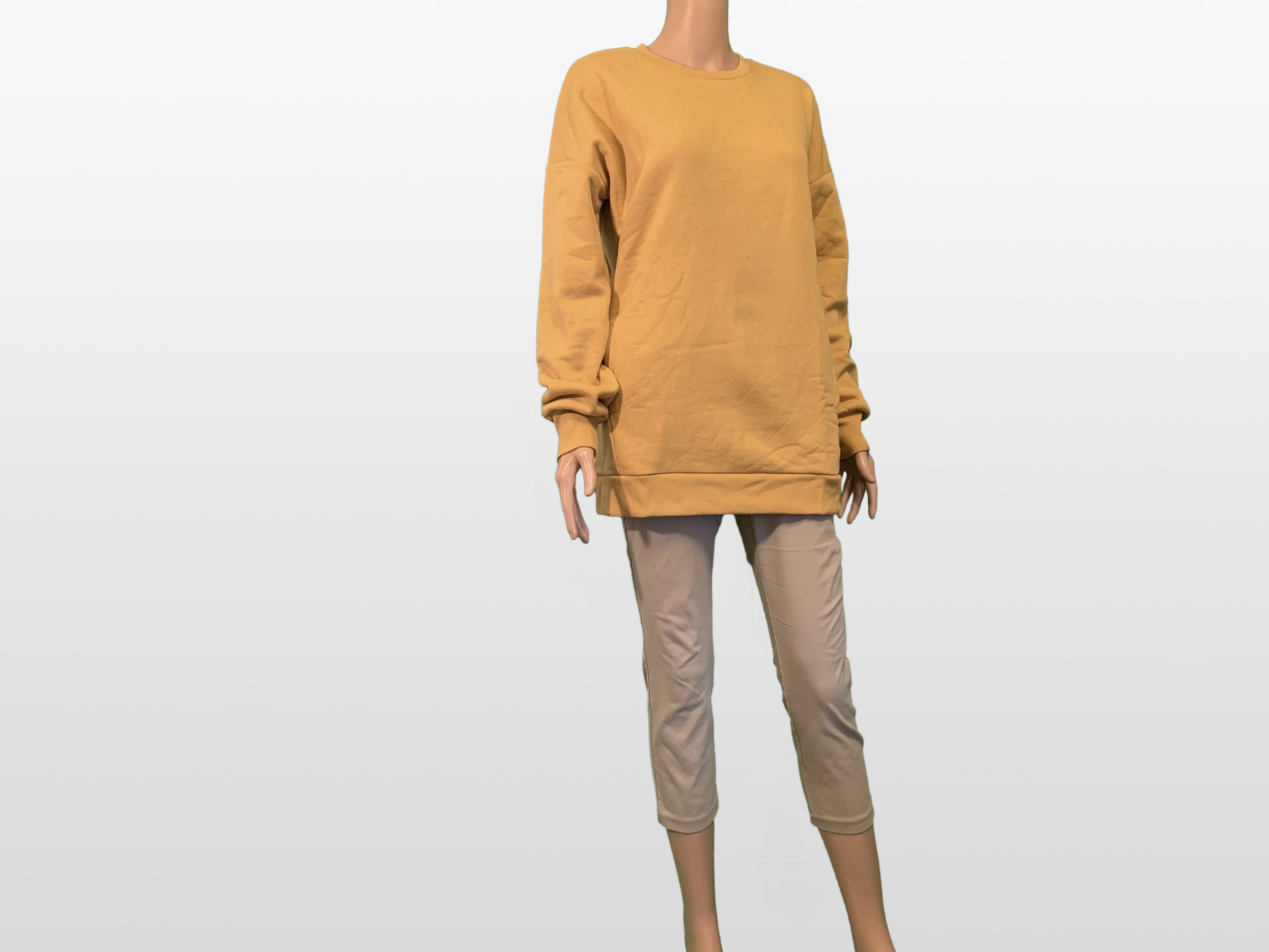 Light Mustard Sweater with Pockets
